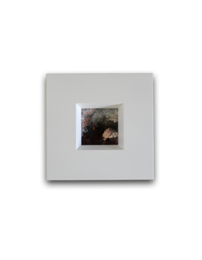 Acryl, Schellack, Tusche auf Papier von 2016, 7 x 7 cm