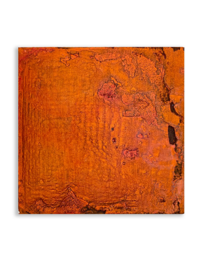 Haftputzgips, Sumpfkalk, Tusche, Pigmente, Wachs auf Leinwand von 2019, 30 x 30 cm